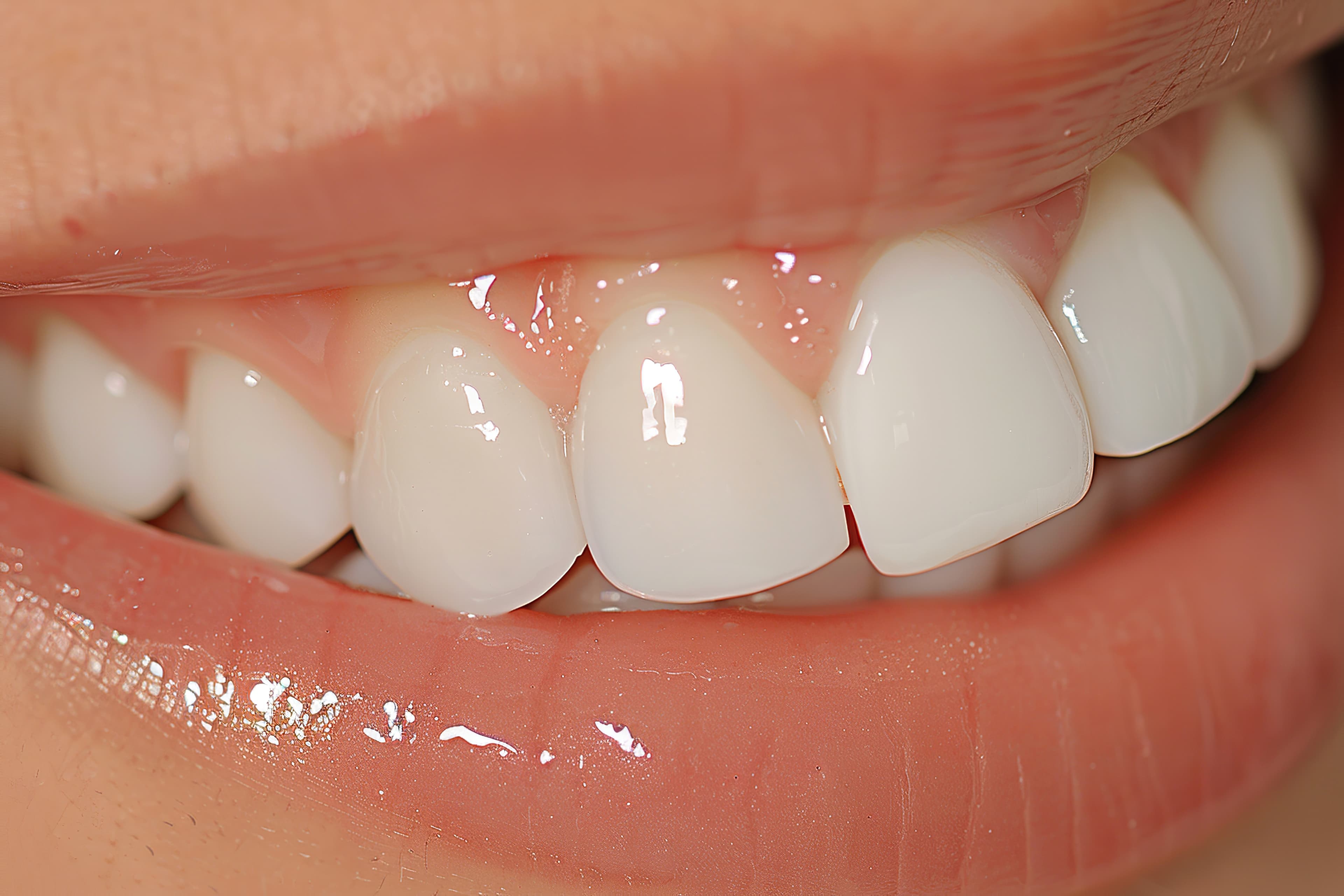 White spot · ICON resin — close-up of healthy enamel